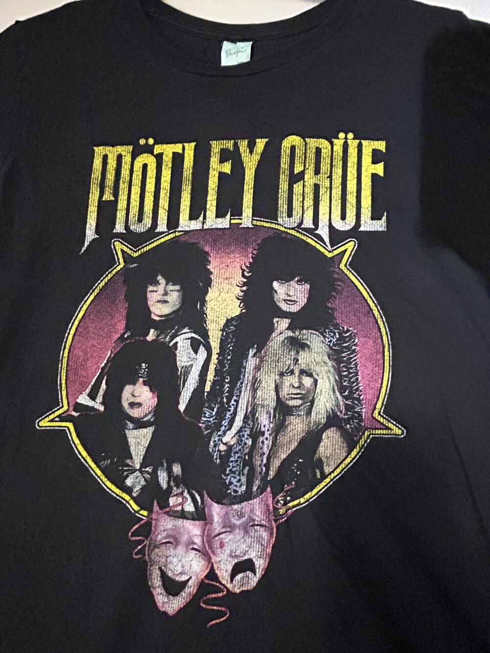 Motley Crue Theater of Pain T Shirt Black Medium Band Rock 100% Cotton